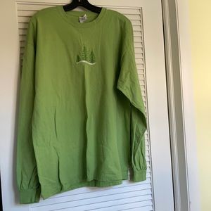Women’s Holiday Long Sleeve Green Shirt XL